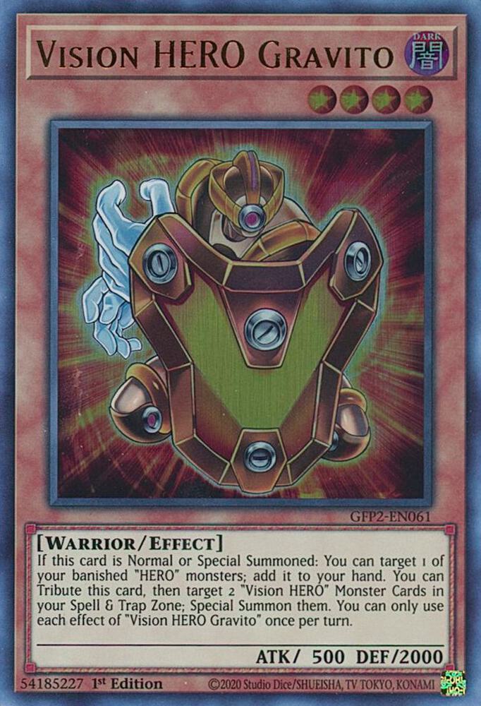 Vision HERO Gravito GFP2-EN061 card from Ghosts From the Past: The 2nd Haunting