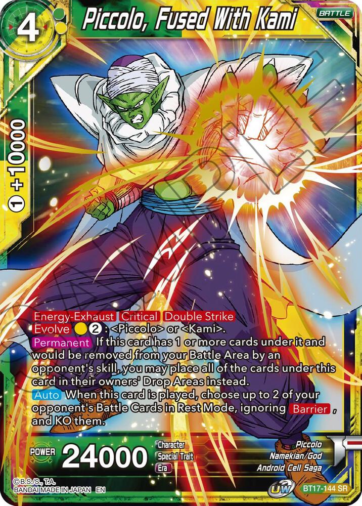 Piccolo, Fused With Kami BT17-144 card from Ultimate Squad