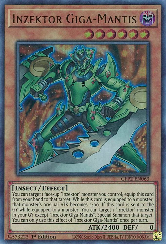 Inzektor Giga-Mantis GFP2-EN063 card from Ghosts From the Past: The 2nd Haunting