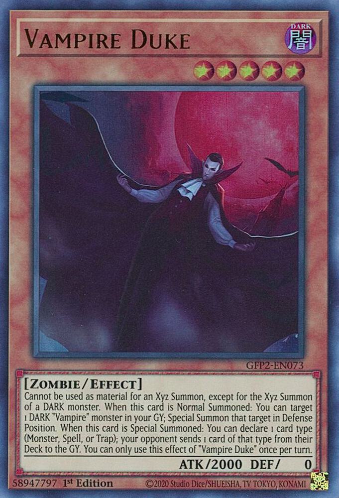 Vampire Duke GFP2-EN073 card from Ghosts From the Past: The 2nd Haunting