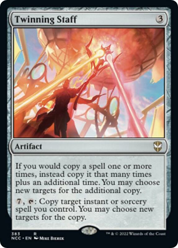 Twinning Staff 383 card from Commander: Streets of New Capenna