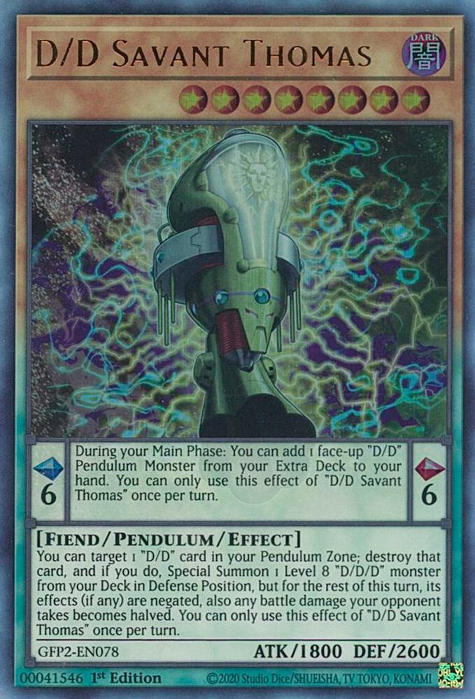 D/D Savant Thomas GFP2-EN078 card from Ghosts From the Past: The 2nd Haunting