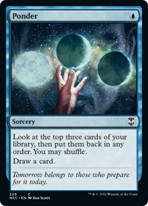 Ponder 229 card from Commander: Streets of New Capenna