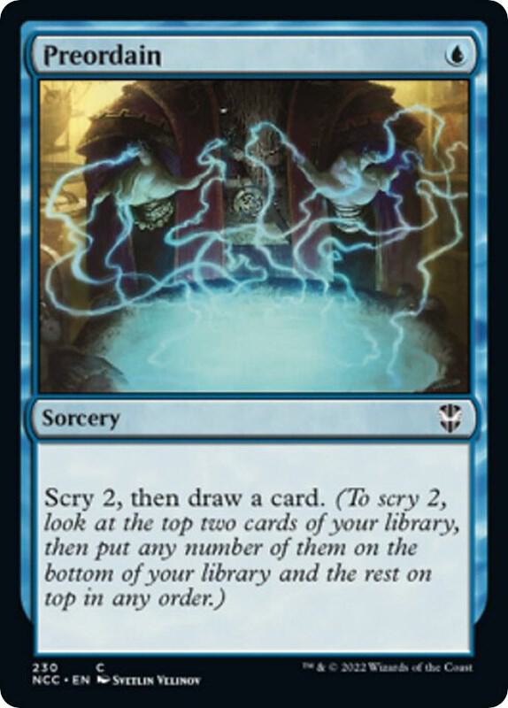 Preordain 230 card from Commander: Streets of New Capenna