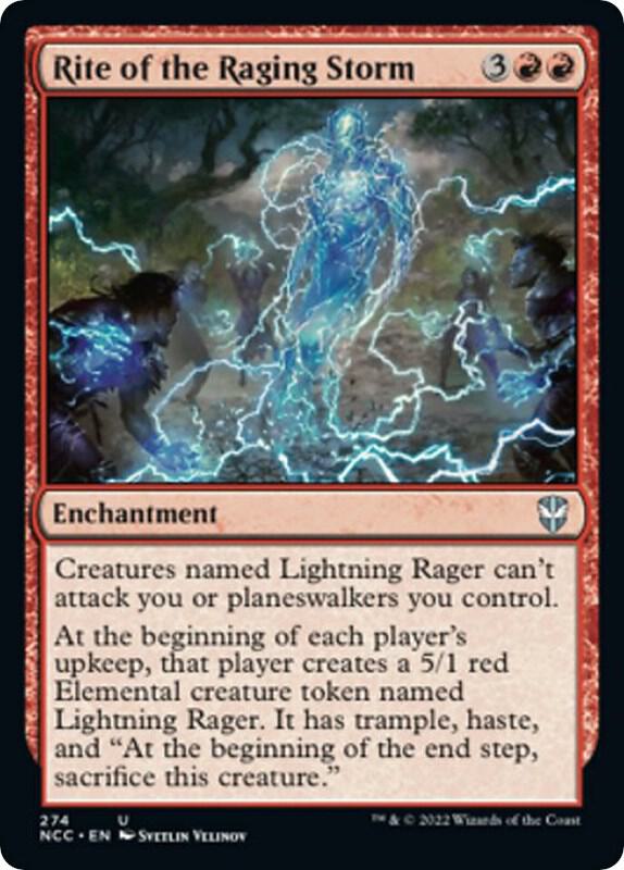Rite of the Raging Storm 274 card from Commander: Streets of New Capenna