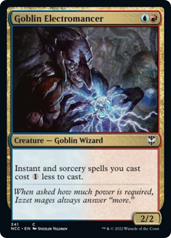 Goblin Electromancer 341 card from Commander: Streets of New Capenna