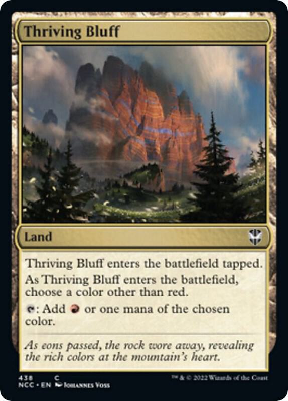 Thriving Bluff 438 card from Commander: Streets of New Capenna