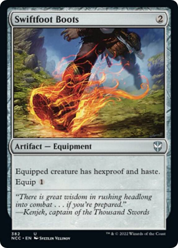 Swiftfoot Boots 382 card from Commander: Streets of New Capenna