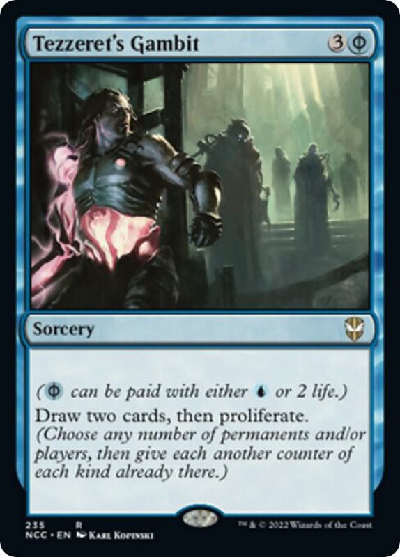 Tezzeret's Gambit 235 card from Commander: Streets of New Capenna