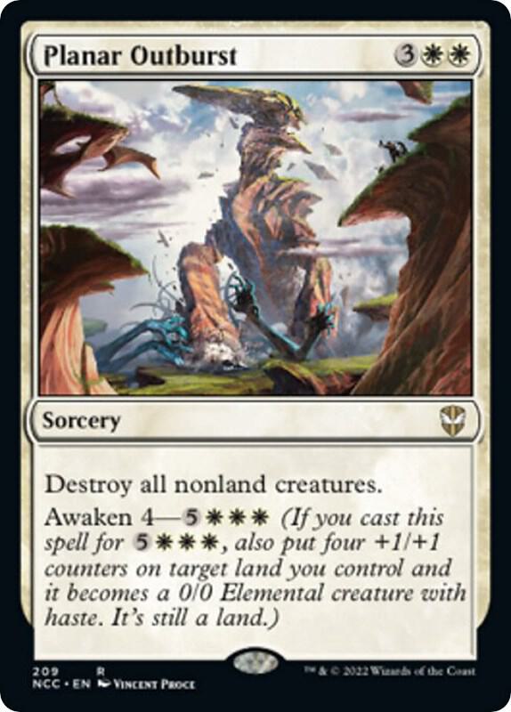 Planar Outburst 209 card from Commander: Streets of New Capenna