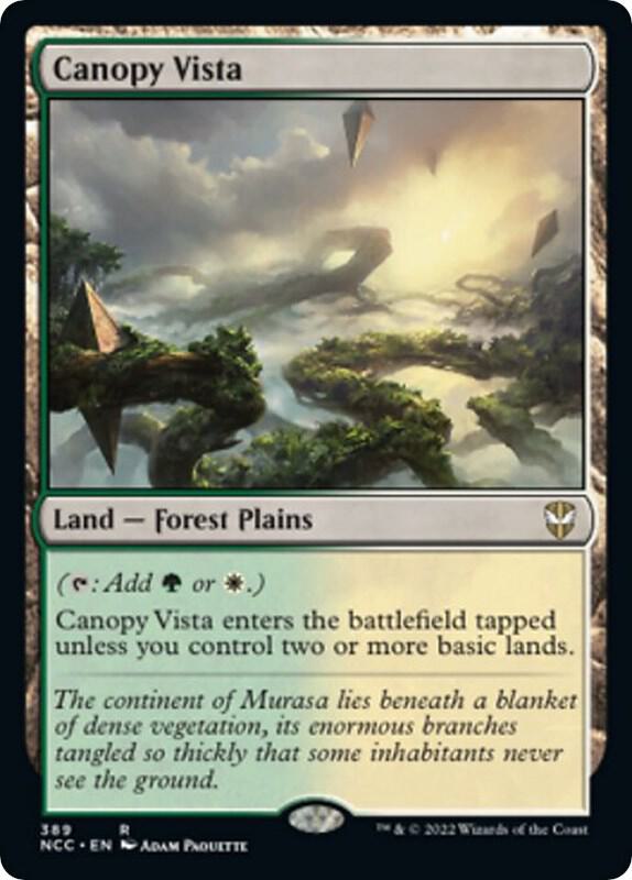 Canopy Vista 389 card from Commander: Streets of New Capenna