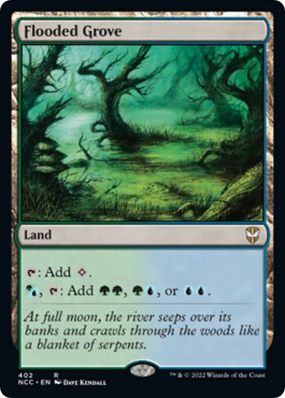 Flooded Grove 402 card from Commander: Streets of New Capenna