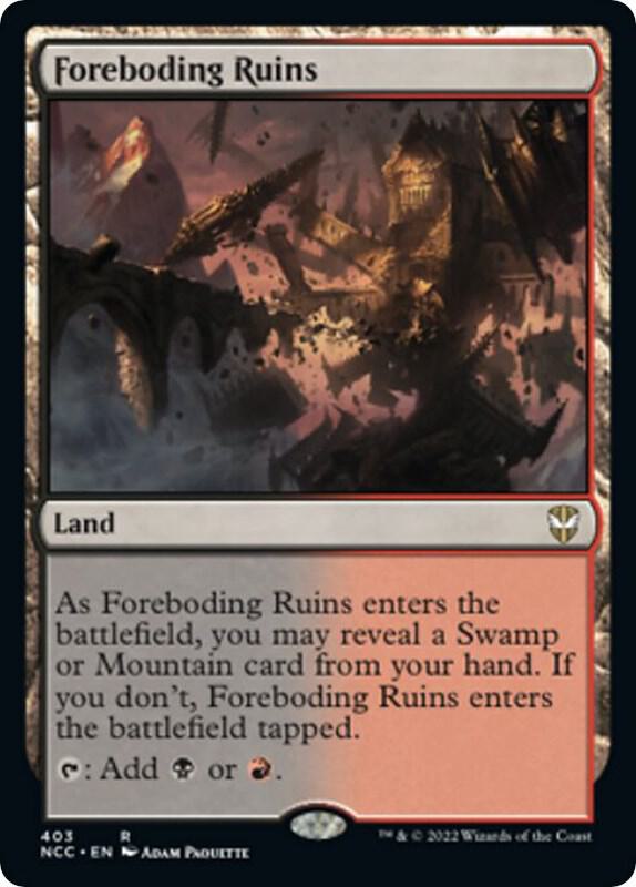 Foreboding Ruins 403 card from Commander: Streets of New Capenna
