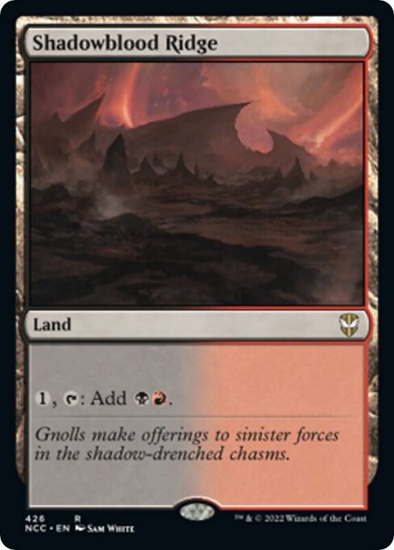 Shadowblood Ridge 426 card from Commander: Streets of New Capenna
