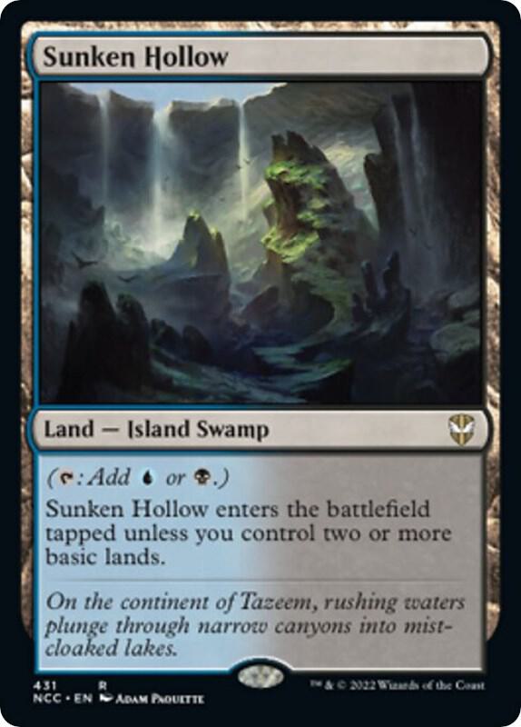 Sunken Hollow 431 card from Commander: Streets of New Capenna