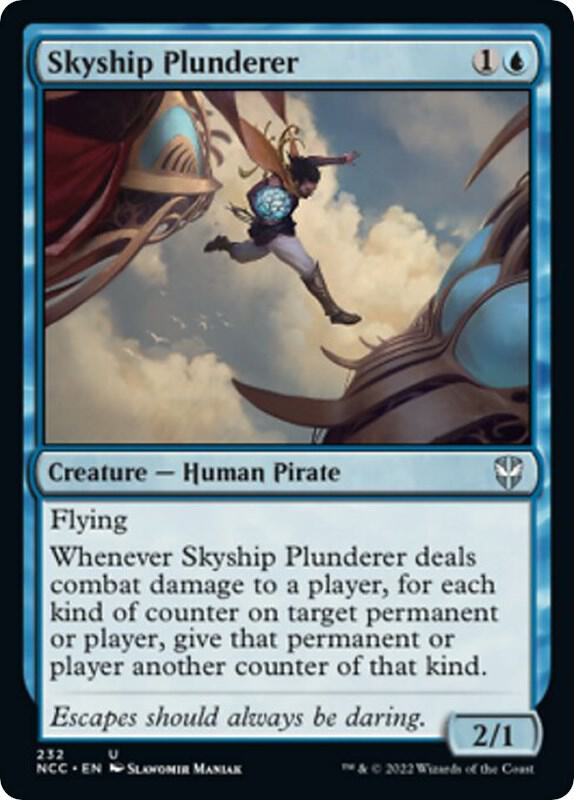 Skyship Plunderer 232 card from Commander: Streets of New Capenna