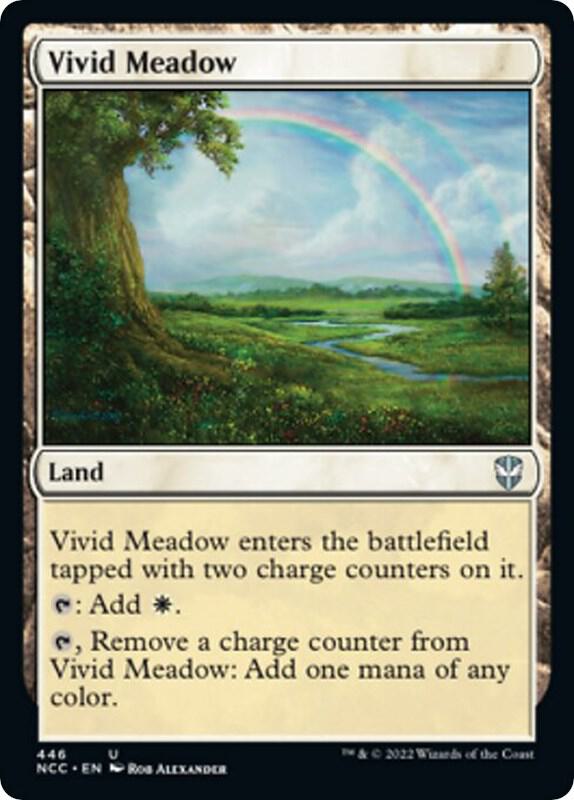 Vivid Meadow 446 card from Commander: Streets of New Capenna