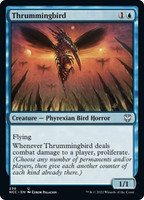 Thrummingbird 236 card from Commander: Streets of New Capenna