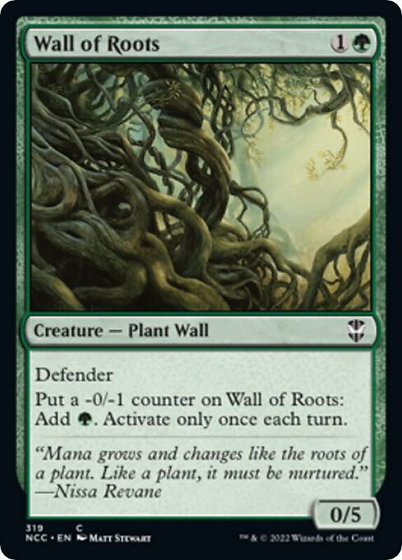 Wall of Roots 319 card from Commander: Streets of New Capenna