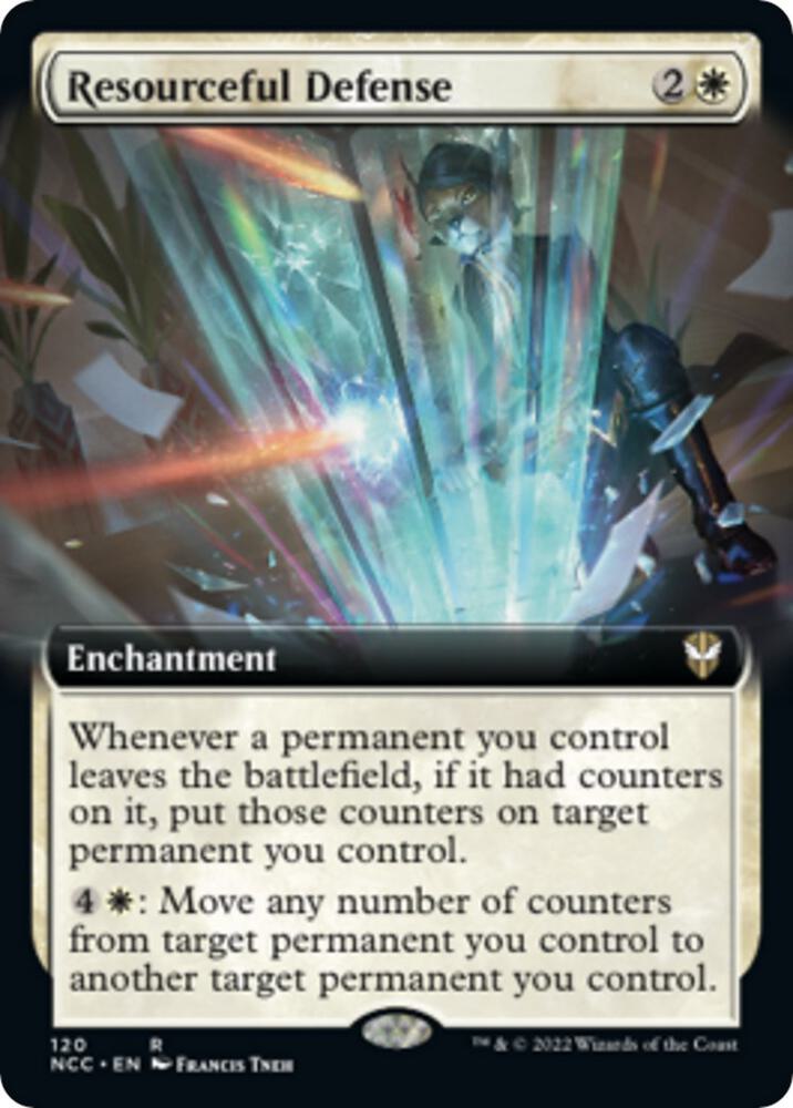 Resourceful Defense (Extended Art) 120 card from Commander: Streets of New Capenna