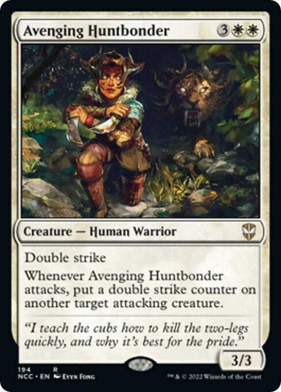 Avenging Huntbonder 194 card from Commander: Streets of New Capenna