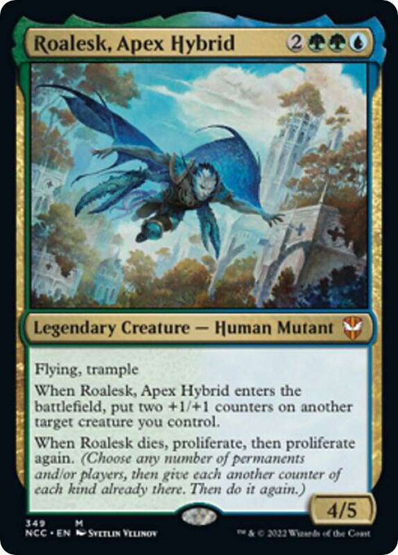 Roalesk, Apex Hybrid 349 card from Commander: Streets of New Capenna