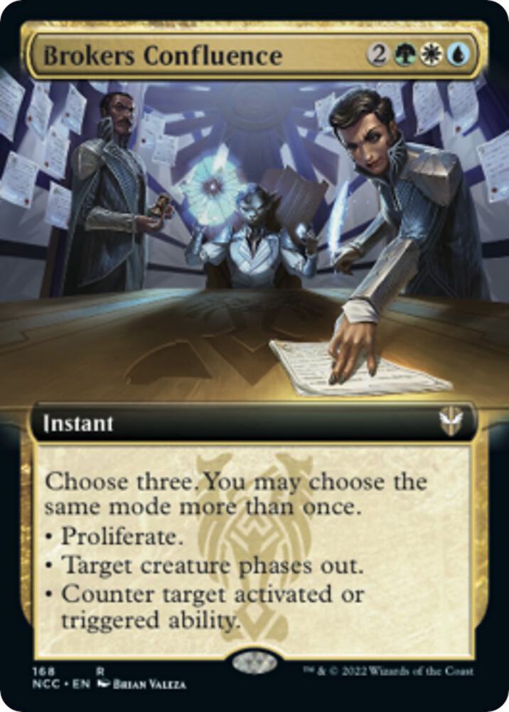 Brokers Confluence (Extended Art) 168 card from Commander: Streets of New Capenna