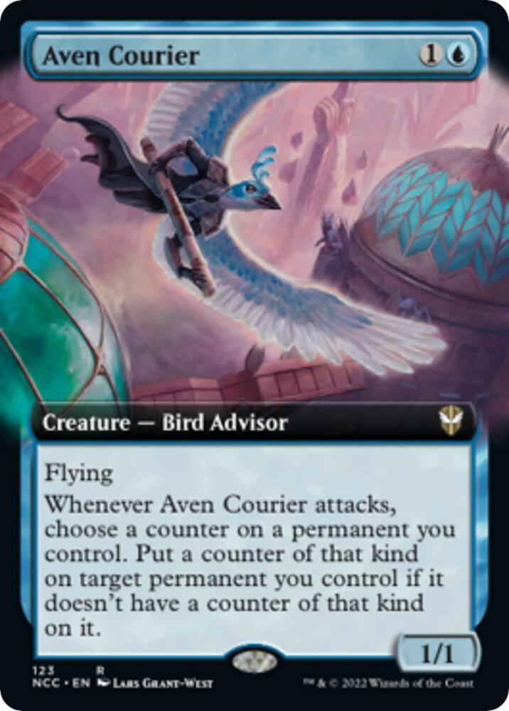 Aven Courier (Extended Art) 123 card from Commander: Streets of New Capenna