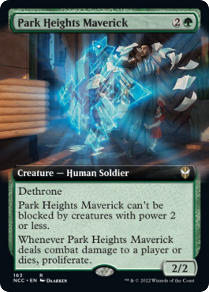 Park Heights Maverick (Extended Art) 163 card from Commander: Streets of New Capenna