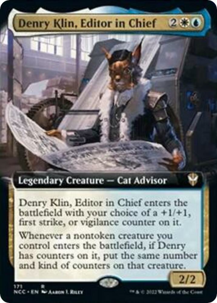 Denry Klin, Editor in Chief (Extended Art) 171 card from Commander: Streets of New Capenna