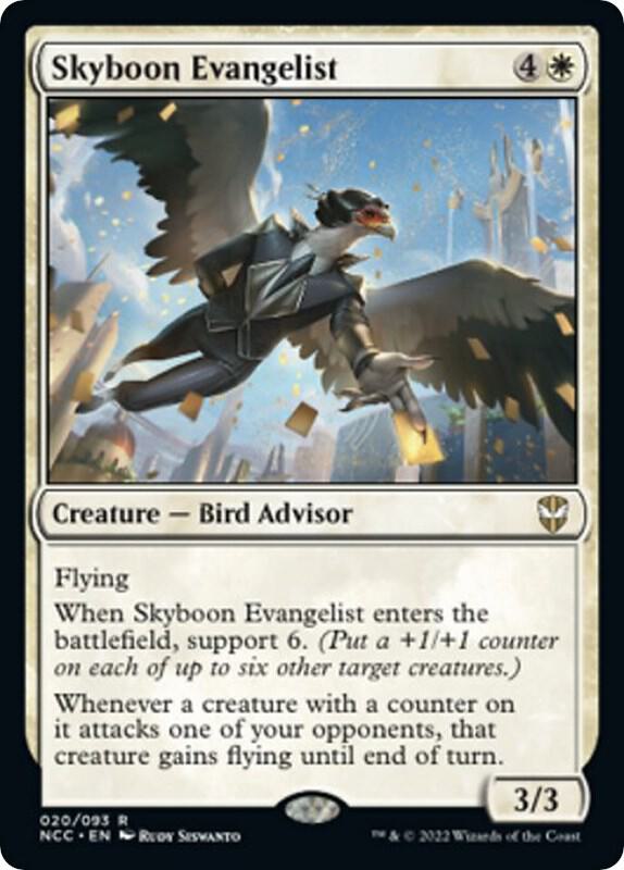 Skyboon Evangelist 20 card from Commander: Streets of New Capenna