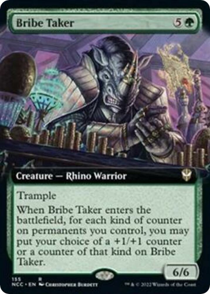 Bribe Taker (Extended Art) 155 card from Commander: Streets of New Capenna