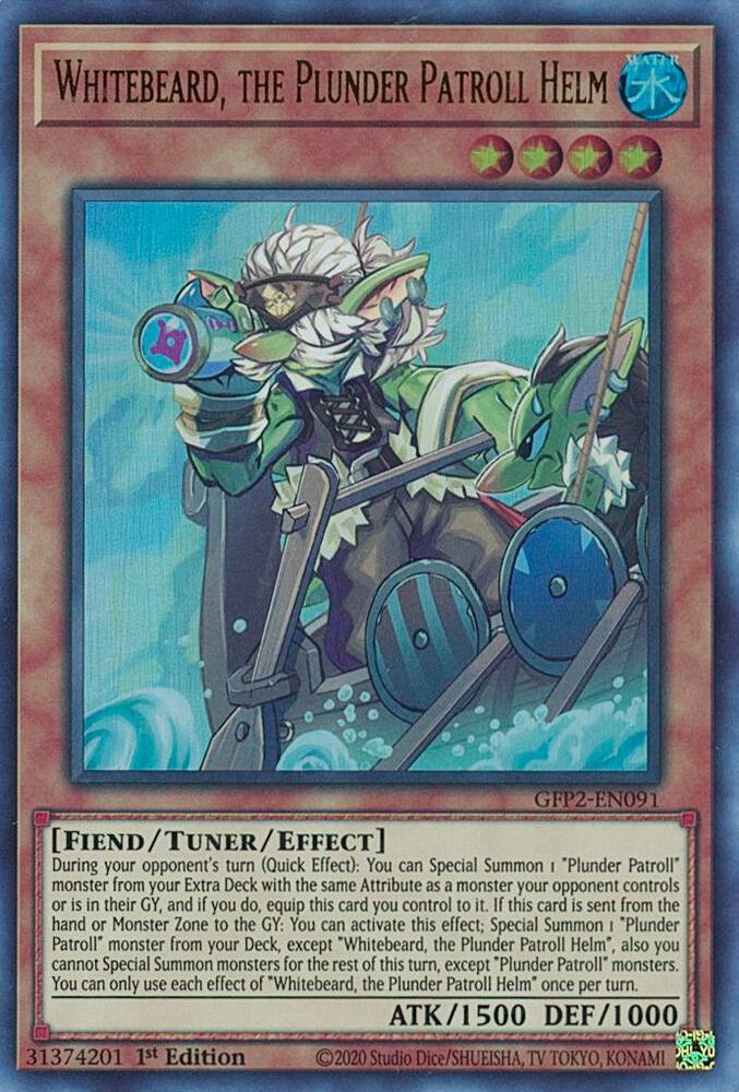Whitebeard, the Plunder Patroll Helm GFP2-EN091 card from Ghosts From the Past: The 2nd Haunting