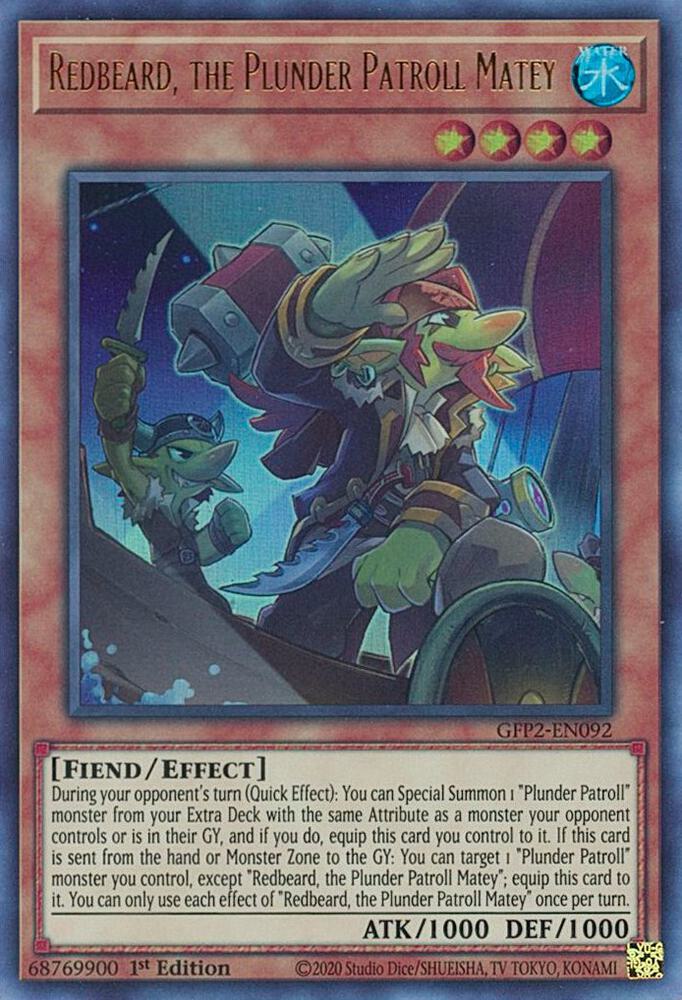 Redbeard, the Plunder Patroll Matey GFP2-EN092 card from Ghosts From the Past: The 2nd Haunting