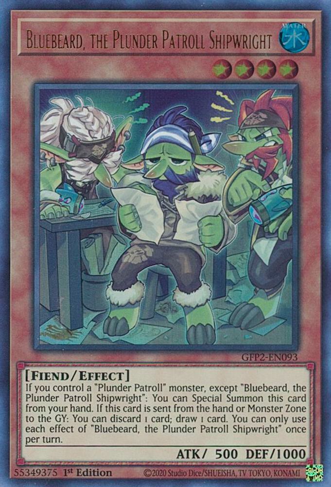 Bluebeard, the Plunder Patroll Shipwright GFP2-EN093 card from Ghosts From the Past: The 2nd Haunting