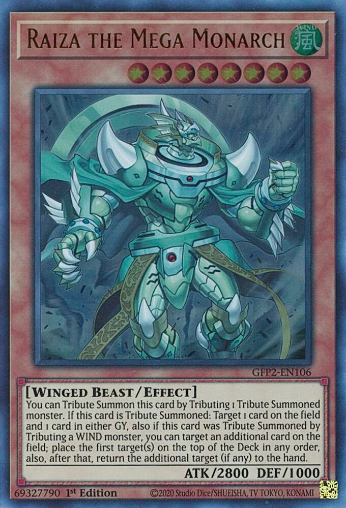 Raiza the Mega Monarch GFP2-EN106 card from Ghosts From the Past: The 2nd Haunting
