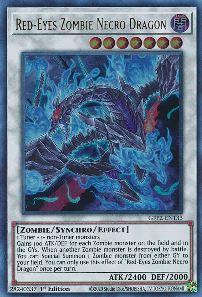 Red-Eyes Zombie Necro Dragon GFP2-EN133 card from Ghosts From the Past: The 2nd Haunting