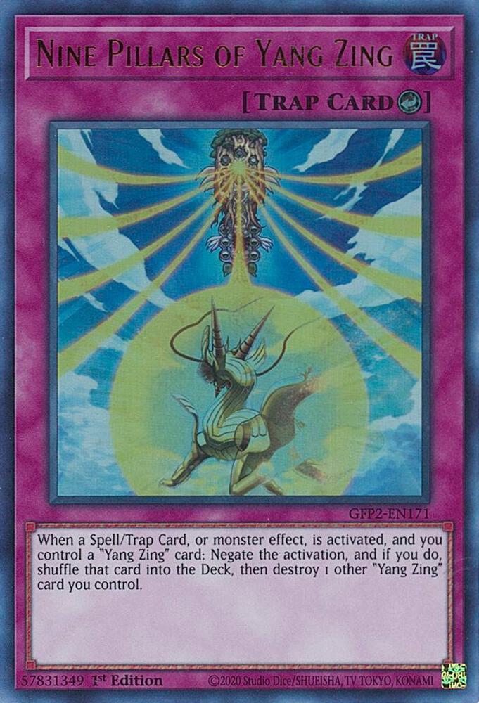 Nine Pillars of Yang Zing GFP2-EN171 card from Ghosts From the Past: The 2nd Haunting