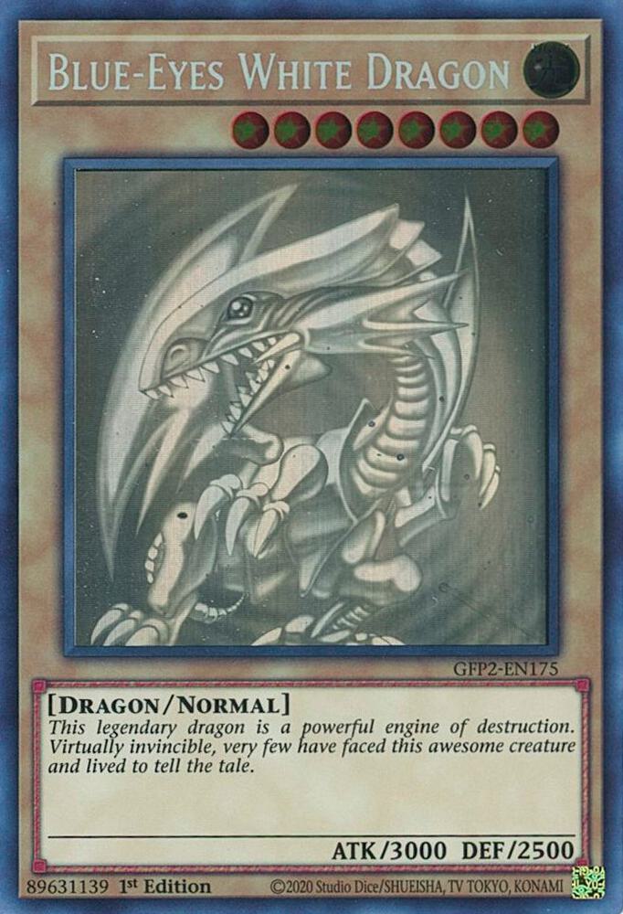 Blue-Eyes White Dragon (Ghost Rare) GFP2-EN175 card from Ghosts From the Past: The 2nd Haunting