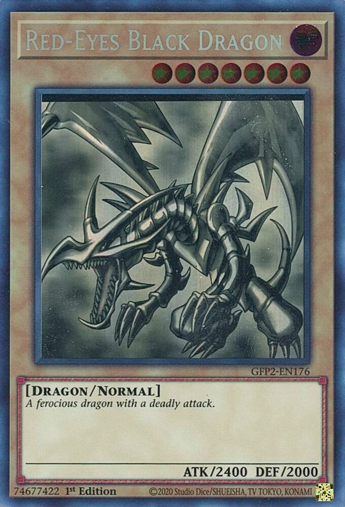 Red-Eyes Black Dragon (Ghost Rare) GFP2-EN176 card from Ghosts From the Past: The 2nd Haunting