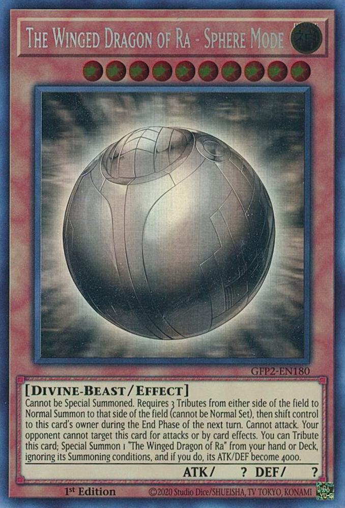 The Winged Dragon of Ra - Sphere Mode (Ghost Rare) GFP2-EN180 card from Ghosts From the Past: The 2nd Haunting
