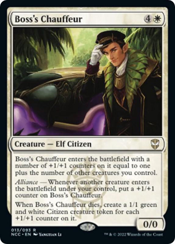 Boss's Chauffeur 13 card from Commander: Streets of New Capenna