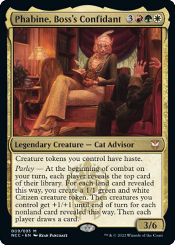 Phabine, Boss's Confidant 9 card from Commander: Streets of New Capenna
