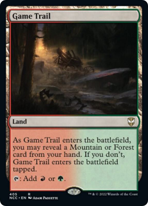 Game Trail 405 card from Commander: Streets of New Capenna