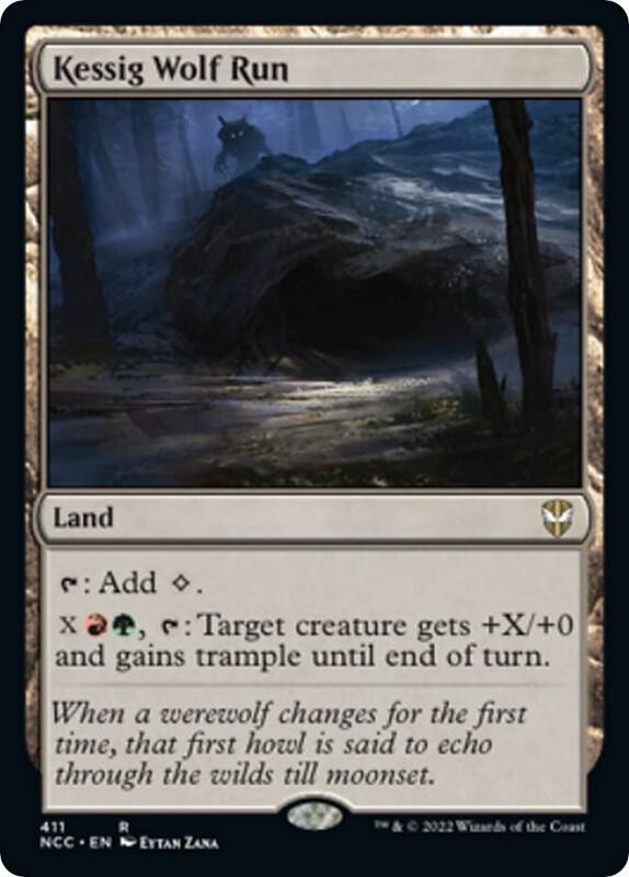 Kessig Wolf Run 411 card from Commander: Streets of New Capenna