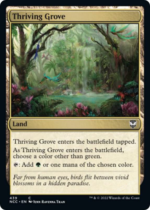 Thriving Grove 439 card from Commander: Streets of New Capenna