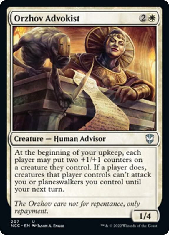 Orzhov Advokist 207 card from Commander: Streets of New Capenna