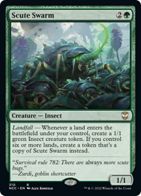 Scute Swarm 310 card from Commander: Streets of New Capenna