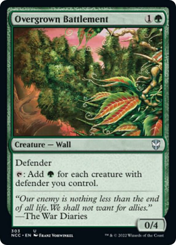 Overgrown Battlement 303 card from Commander: Streets of New Capenna