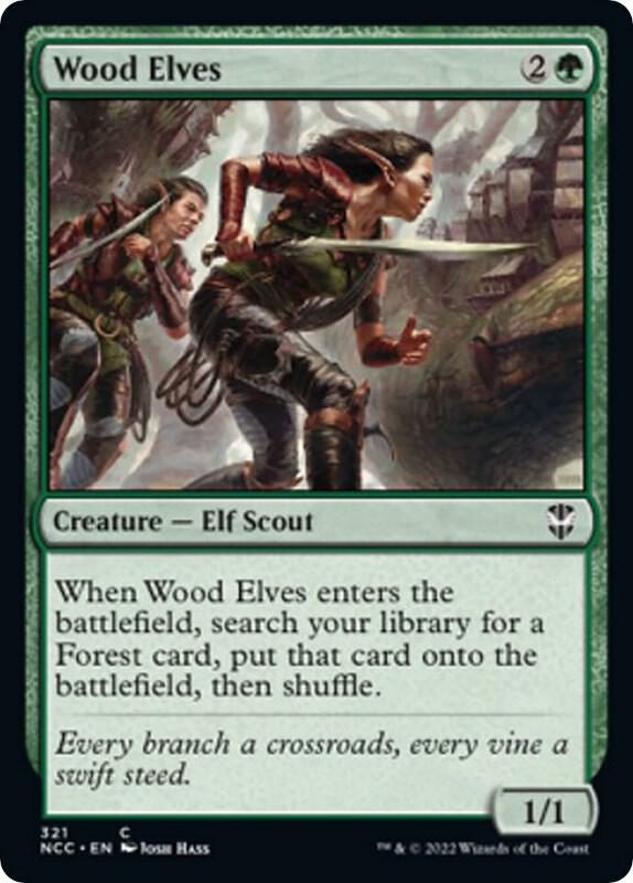 Wood Elves 321 card from Commander: Streets of New Capenna